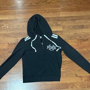 Victoria's Secret Black Hoodie with White Details